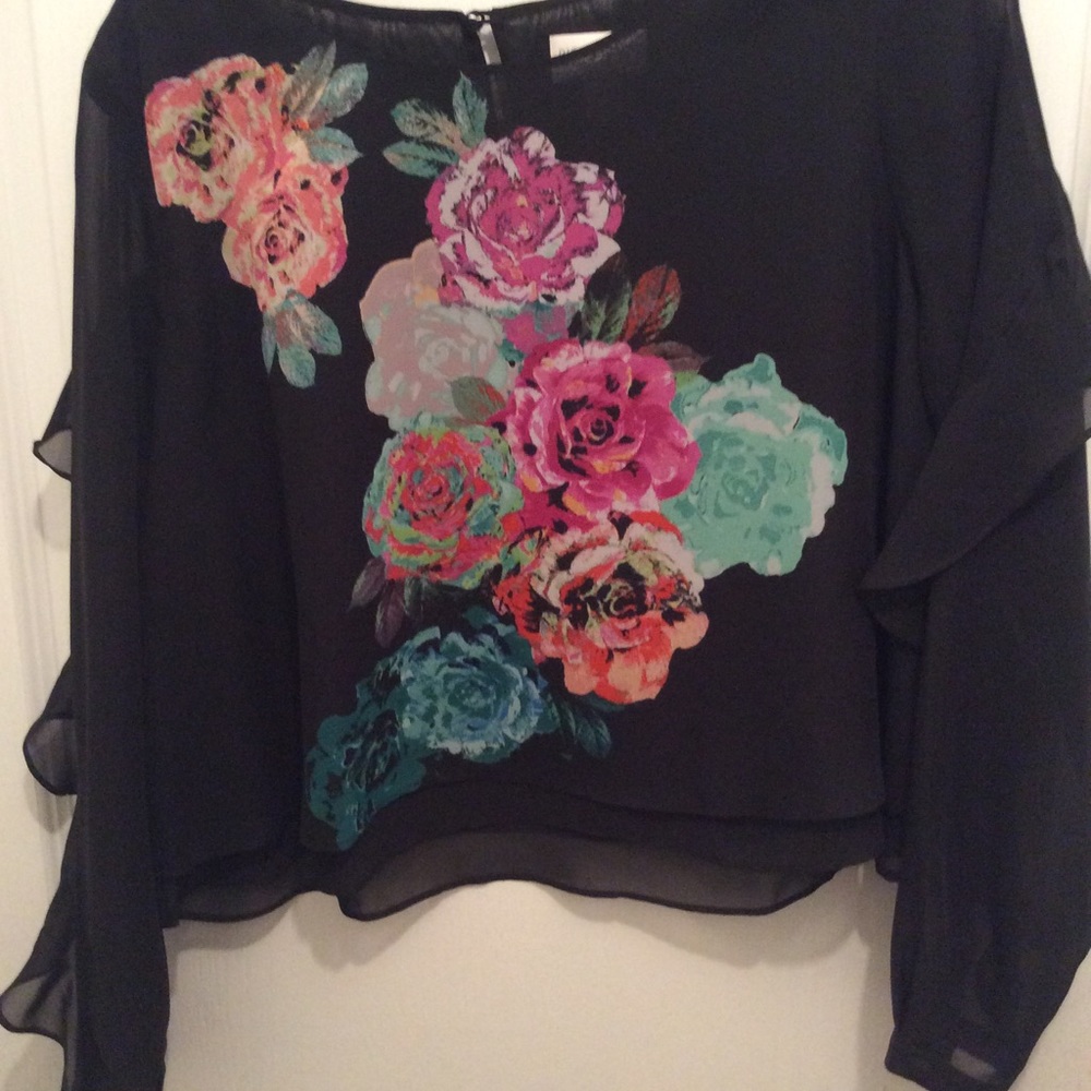 Black long sleeve blouse